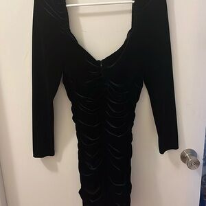 Zara velvet cinch dress